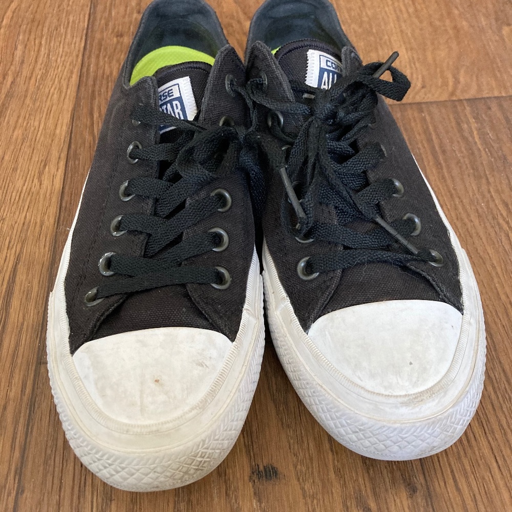 Low top Black Chuck Taylors